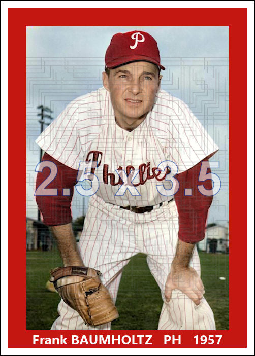 Frank Baumholtz - 1957 Philadelphia Phillies - choose a size & style