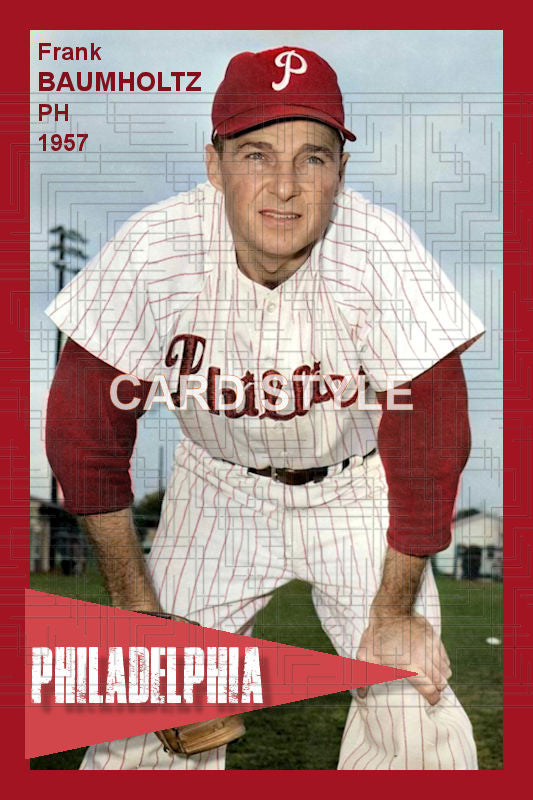 Frank Baumholtz - 1957 Philadelphia Phillies - choose a size & style