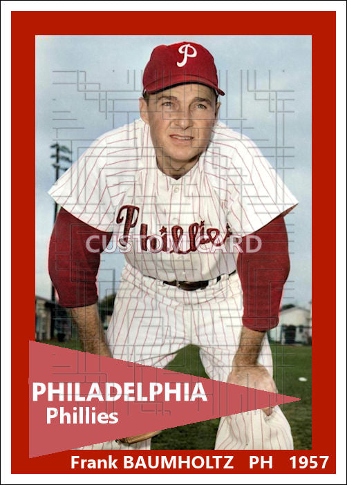 Frank Baumholtz - 1957 Philadelphia Phillies - choose a size & style