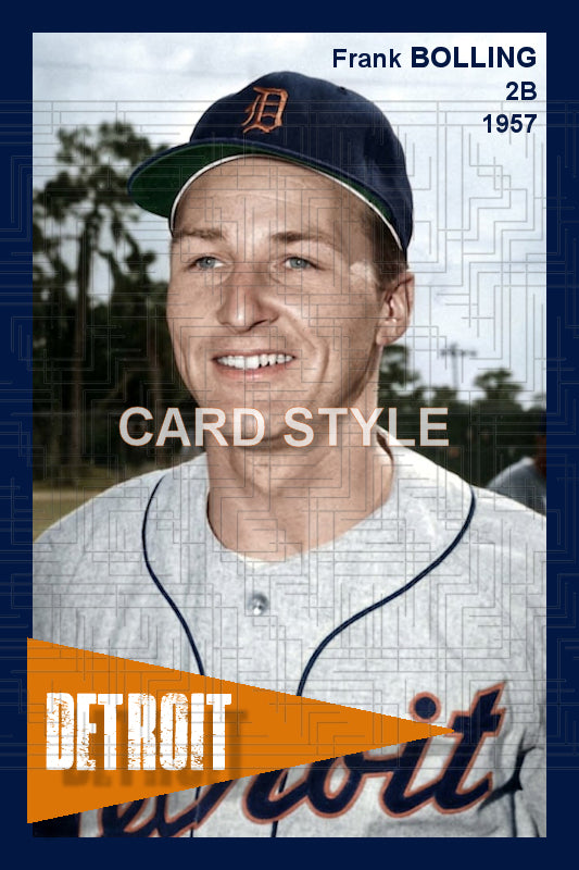Frank Bolling - 1957 Detroit Tigers - choose a size & style