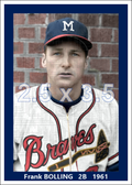 Frank Bolling - 1961 Milwaukee Braves - choose a size & style