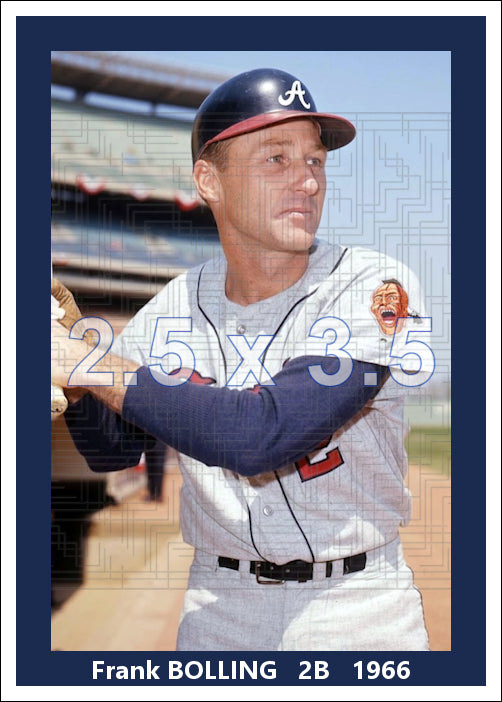 Frank Bolling - 1966 Atlanta Braves - choose a size & style
