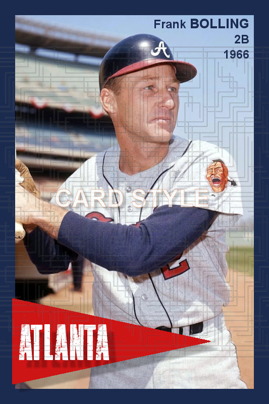 Frank Bolling - 1966 Atlanta Braves - choose a size & style