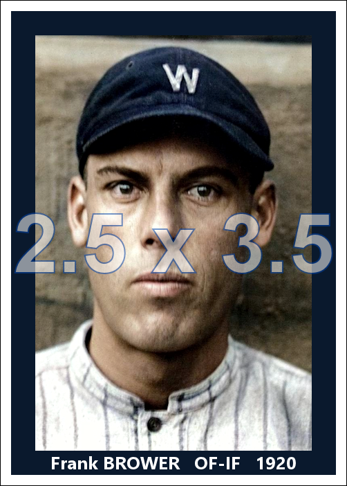 Frank Brower - 1920 Washington Senators - choose a size & style