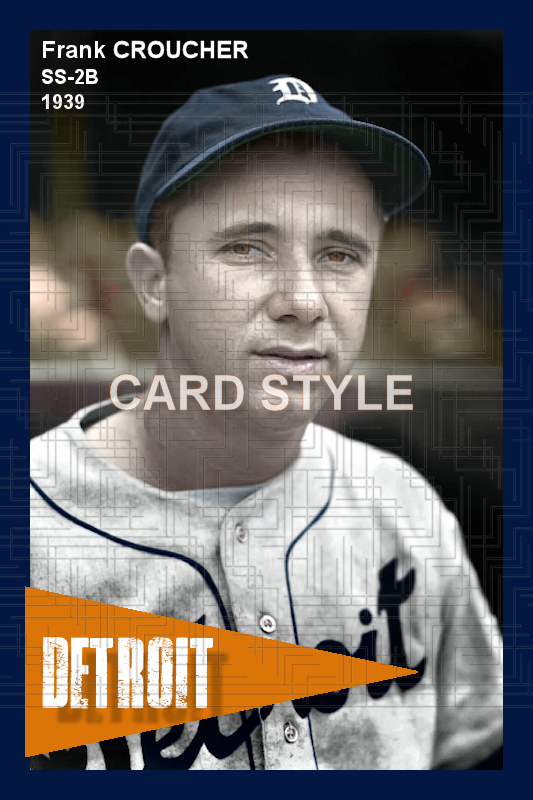Frank Croucher - 1939 Detroit Tigers - choose a size & style