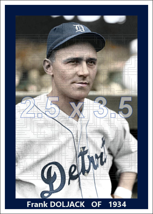 Frank Doljack - 1934 Detroit Tigers - choose a size & style