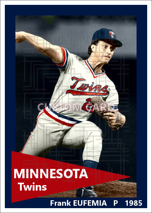 Frank Eufemia - 1985 Minnesota Twins - choose a size & style