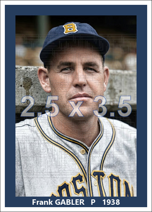 Frank Gabler - 1938 Boston Bees - choose a size & style