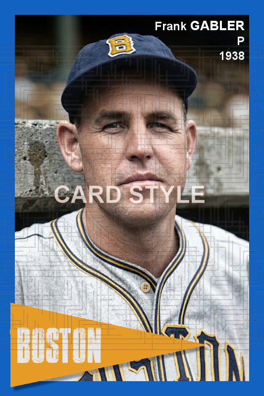 Frank Gabler - 1938 Boston Bees - choose a size & style