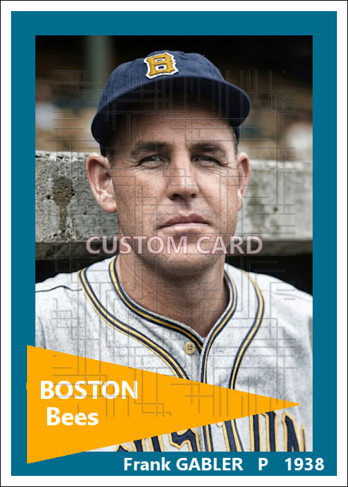 Frank Gabler - 1938 Boston Bees - choose a size & style