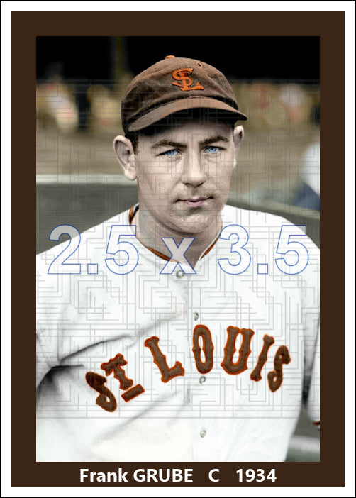 Frank Grube - 1934 St. Louis Browns - choose a size & style