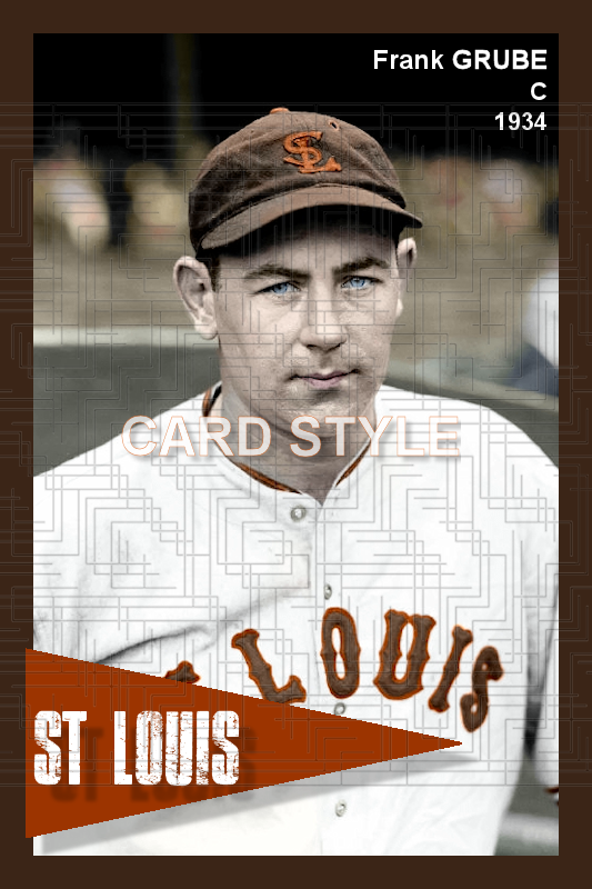 Frank Grube - 1934 St. Louis Browns - choose a size & style