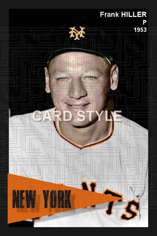 Frank Hiller - 1953 New York Giants - choose a size & style