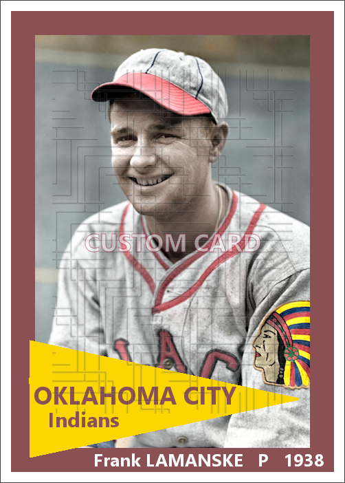 Frank Lamanske - 1938 Oklahoma City Indians - choose a size & style