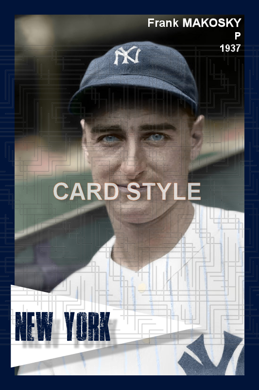 Frank Makosky - 1937 New York Yankees - choose a size & style