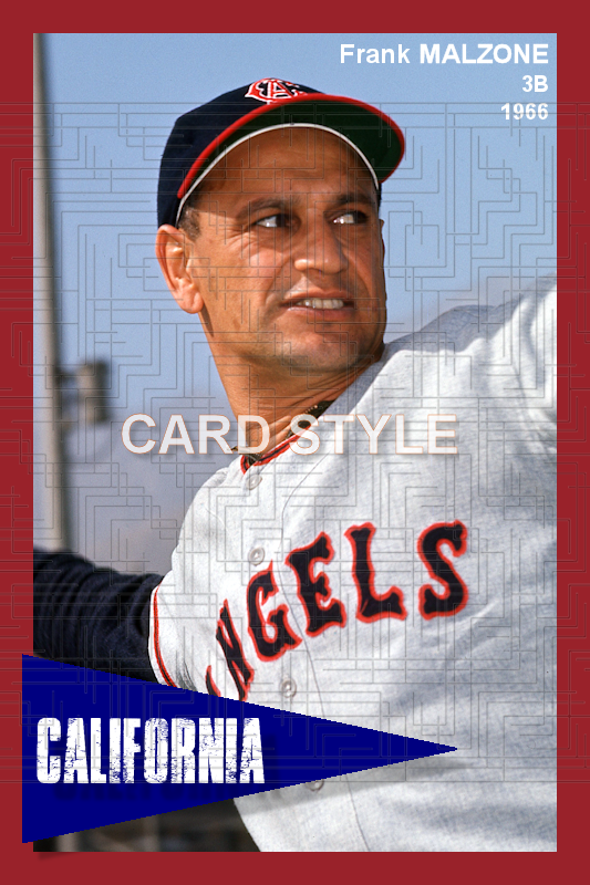 Frank Malzone - 1966 California Angels - choose a size & style