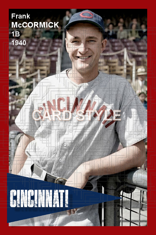 Frank McCormick - 1940 Cincinnati Reds - choose a size & style
