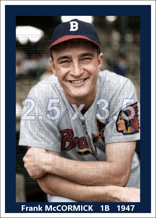 Frank McCormick - 1947 Boston Braves - choose a size & style