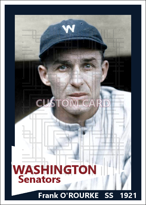 Frank O'Rourke - 1921 Washington Senators - choose a size & style
