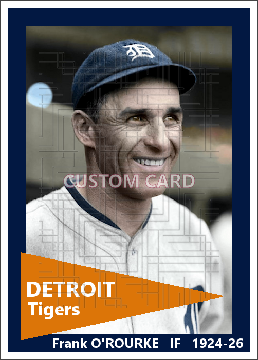 Frank O'Rourke - 1924-26 Detroit Tigers - choose a size & style