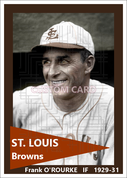 Frank O'Rourke - 1929-31 St. Louis Browns - choose a size & style