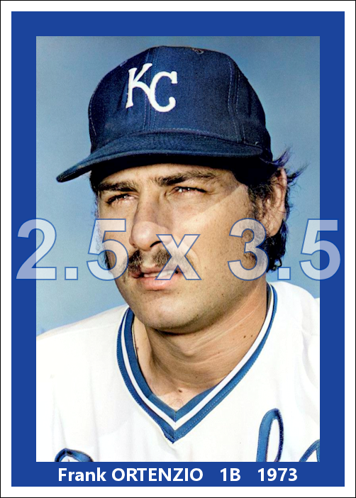 Frank Ortenzio - 1973 Kansas City Royals - choose a size & style