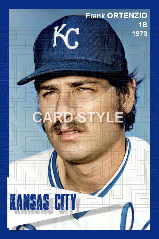 Frank Ortenzio - 1973 Kansas City Royals - choose a size & style