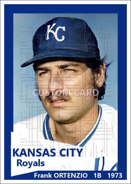 Frank Ortenzio - 1973 Kansas City Royals - choose a size & style