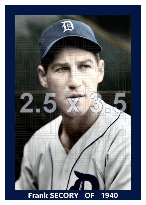 Frank Secory - 1940 Detroit Tigers - choose a size & style