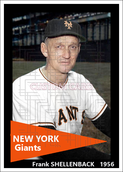 Frank Shellenback - 1956 New York Giants - choose a size & style