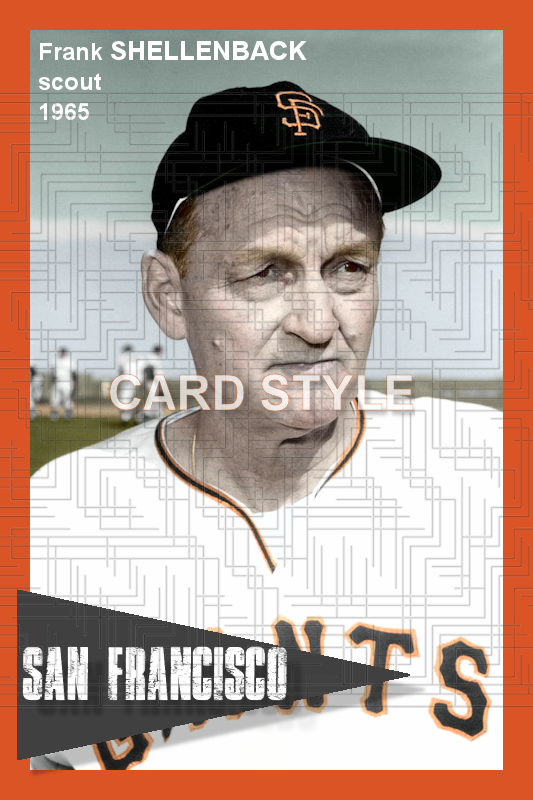 Frank Shellenback - 1965 San Francisco Giants - choose a size & style