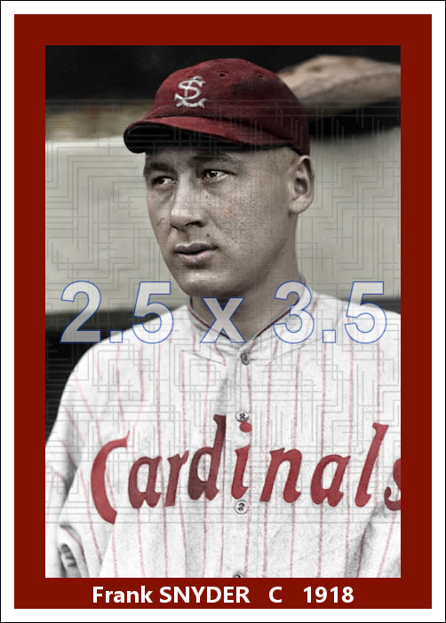 Frank Snyder - 1918 St. Louis Cardinals - choose a size & style