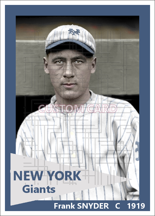 Frank Snyder - 1919 New York Giants - choose a size & style