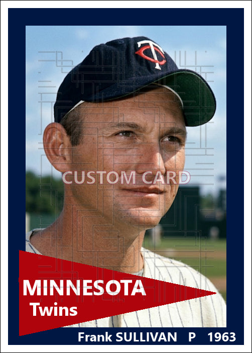 Frank Sullivan - 1963 Minnesota Twins - choose a size & style