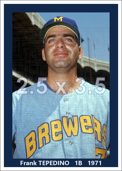 Frank Tepedino - 1971 Milwaukee Brewers - choose a size & style