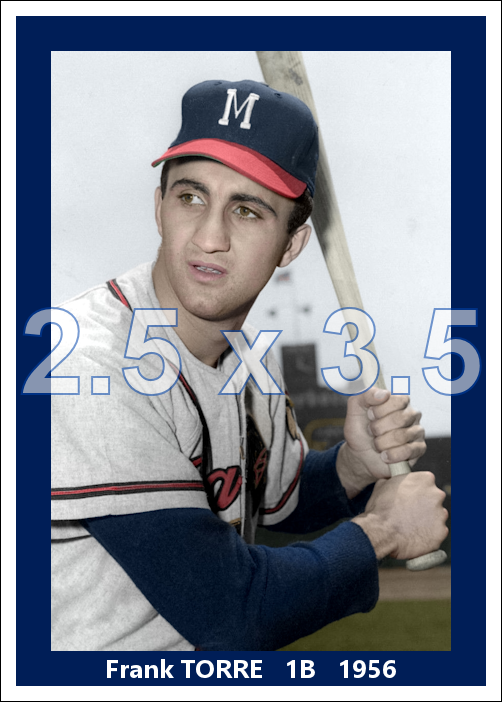 Frank Torre - 1956 Milwaukee Braves - choose a size & style