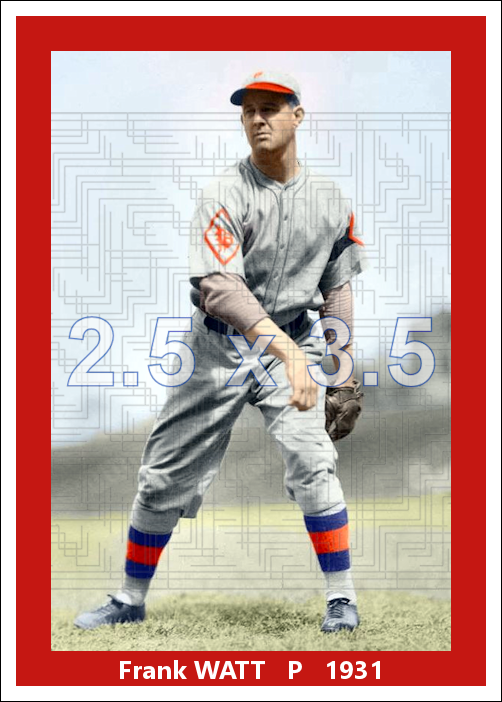 Frank Watt - 1931 Philadelphia Phillies - choose a size & style