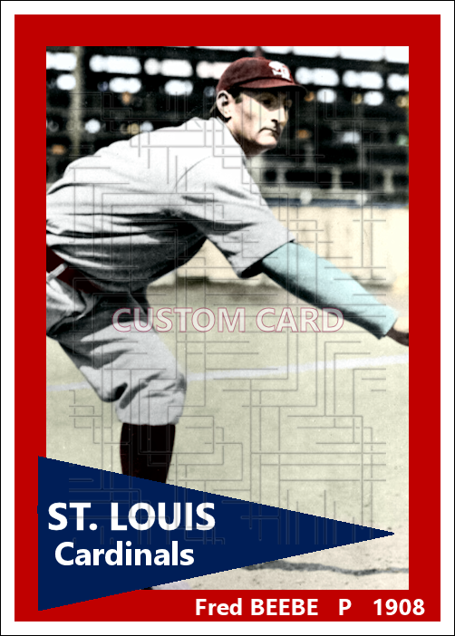 Fred Beebe - 1908 St. Louis Cardinals - choose a size & style