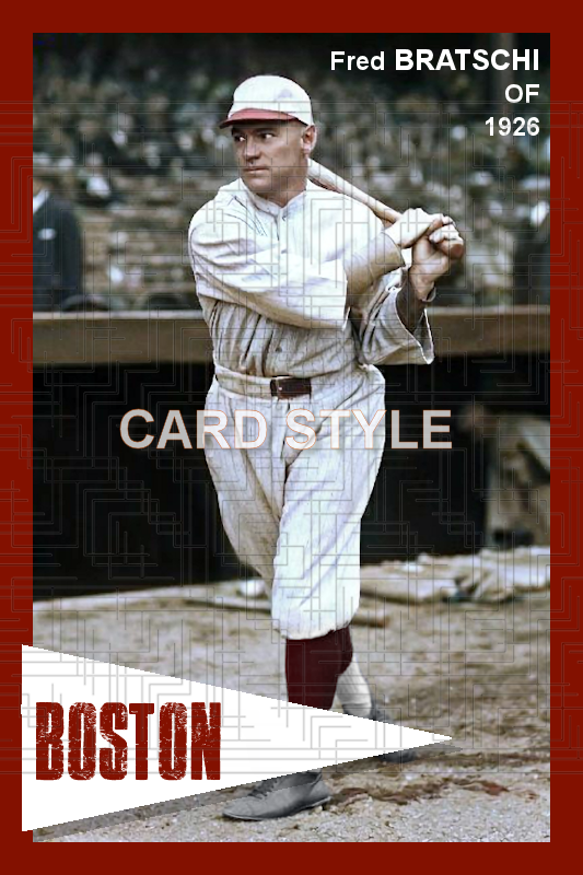 Fred Bratschi - 1926 Boston Red Sox - choose a size & style