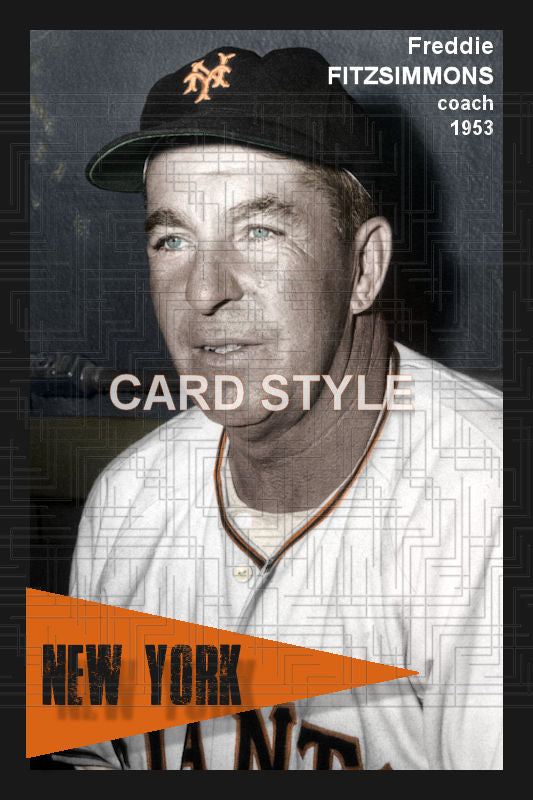 Freddie Fitzsimmons - 1953 New York Giants - choose a size & style