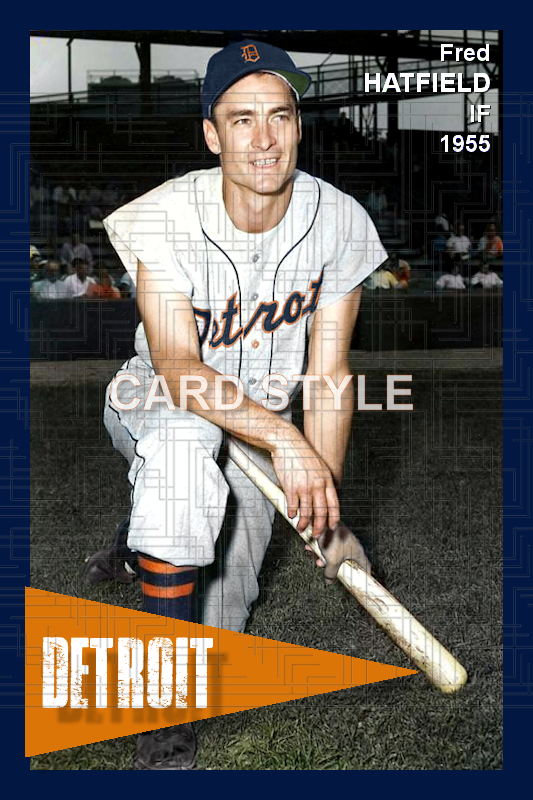 Fred Hatfield - 1955 Detroit Tigers - choose a size & style