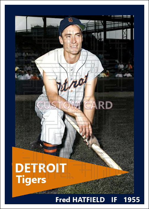 Fred Hatfield - 1955 Detroit Tigers - choose a size & style