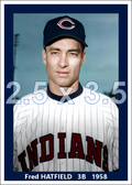 Fred Hatfield - 1958 Cleveland Indians - choose a size & style