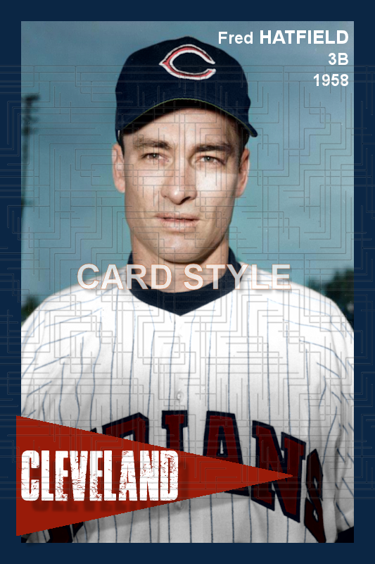 Fred Hatfield - 1958 Cleveland Indians - choose a size & style