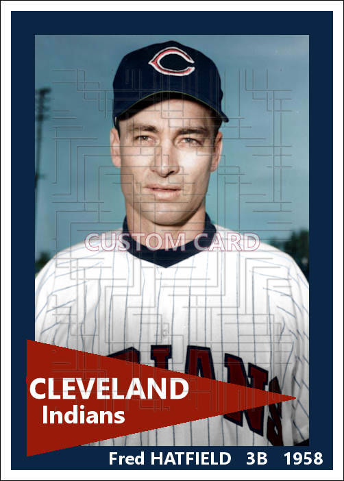 Fred Hatfield - 1958 Cleveland Indians - choose a size & style