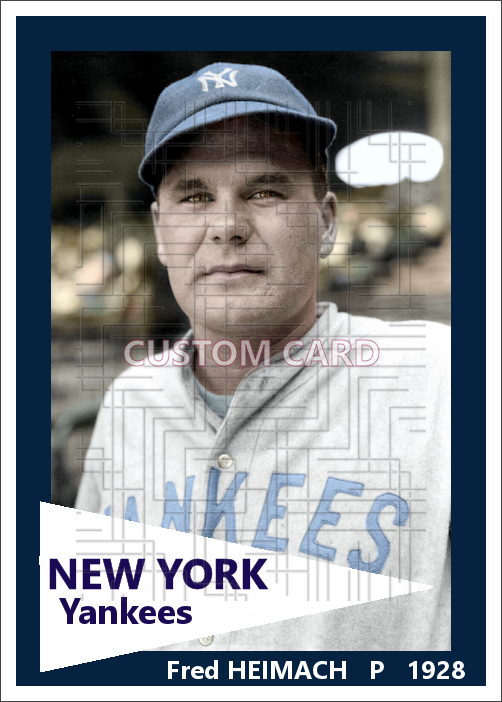 Fred Heimach - 1928 New York Yankees - choose a size & style