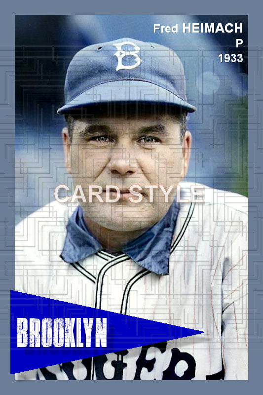 Fred Heimach - 1933 Brooklyn Dodgers - choose a size & style