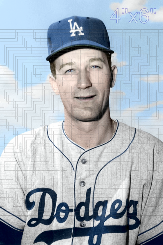 Fred Kipp - 1958 Los Angeles Dodgers - choose a size & style
