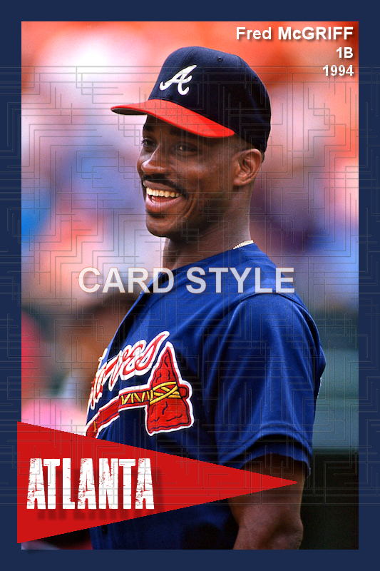 Fred McGriff - 1994 Atlanta Braves - choose a size & style