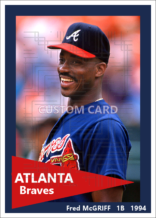 Fred McGriff - 1994 Atlanta Braves - choose a size & style